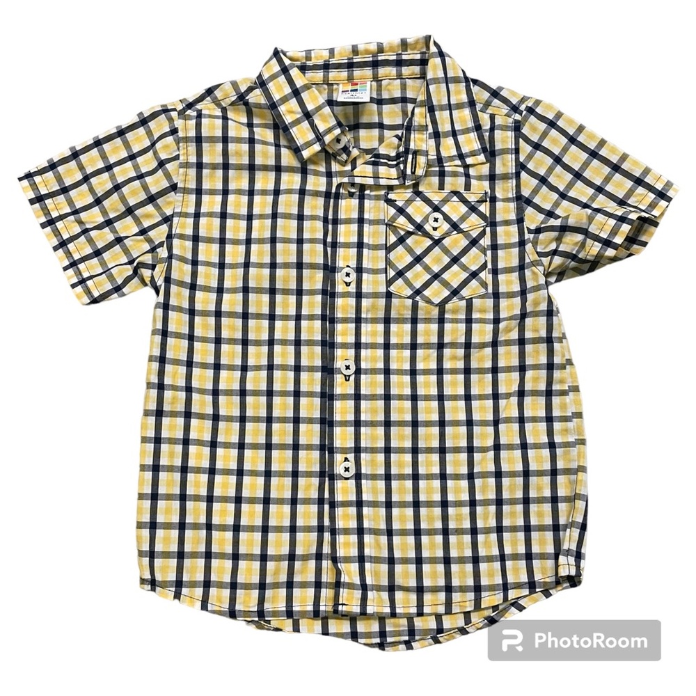 Healthtex Boy’s Button Front Plaid Short Sleeve Shirt 4T